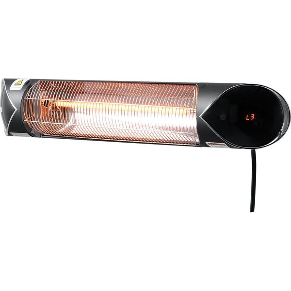 Global Industrial Infrared Patio Heater With Remote Control, 1500W, 120V, Wall/Ceiling Mount 246718